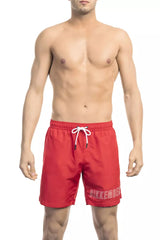 Bikkembergs Red Polyester Men Swim Short - Stylish & Functional