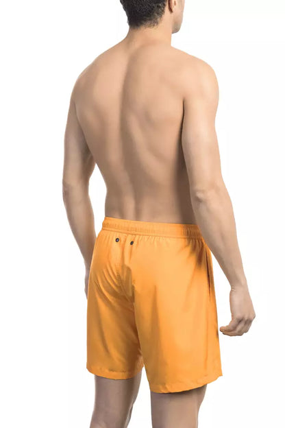 Short de bain pour homme en polyester orange de Bikkembergs