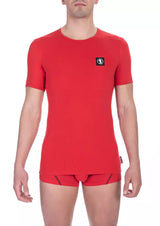 T-shirt rouge en coton pour homme de Bikkembergs