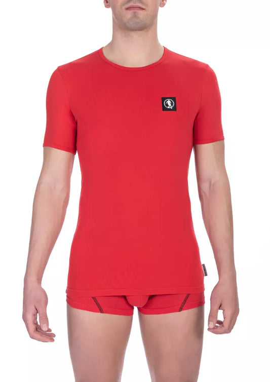 T-shirt rouge en coton pour homme de Bikkembergs
