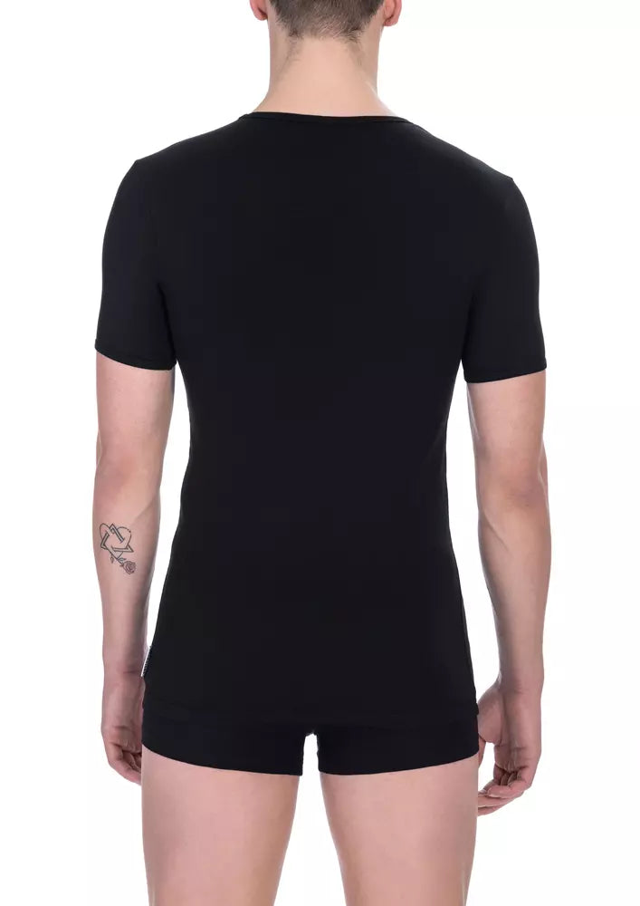 Lot de t-shirts pour homme en coton noir Bikkembergs