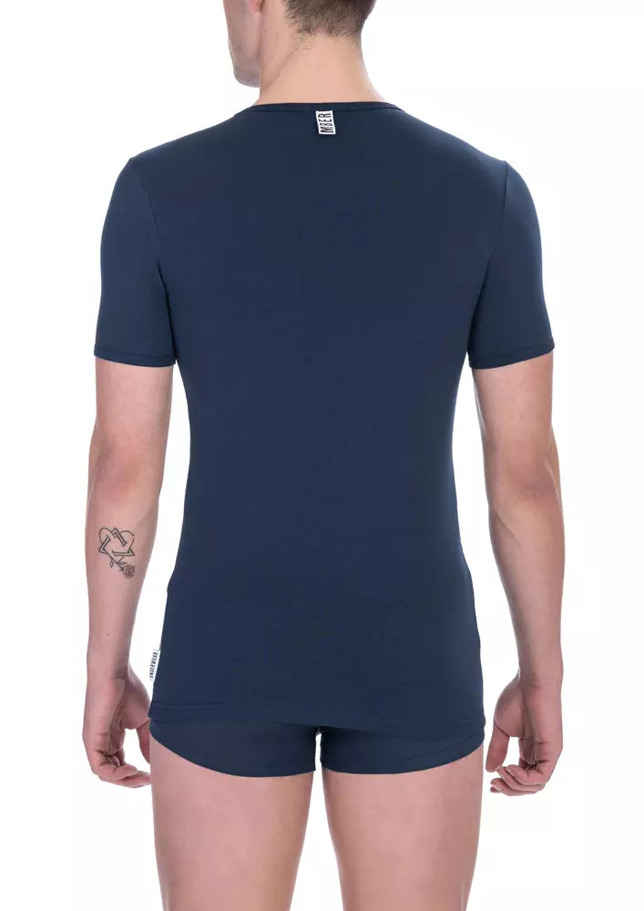 T-shirt bleu en coton pour homme de Bikkembergs