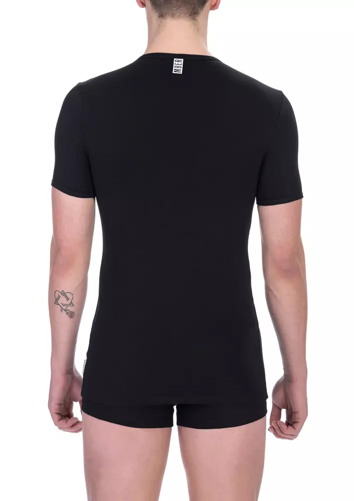 Pack de deux t-shirts Bikkembergs en coton noir pour homme