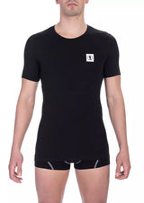 T-shirt noir en coton pour homme de Bikkembergs