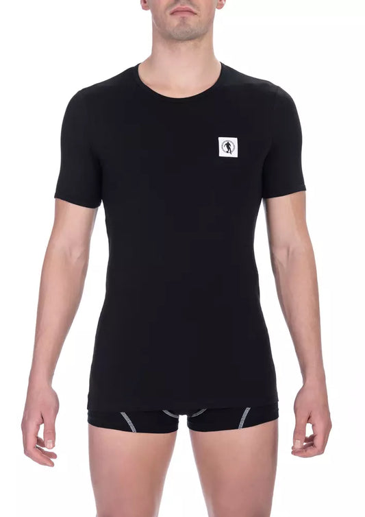 T-shirt noir en coton pour homme de Bikkembergs