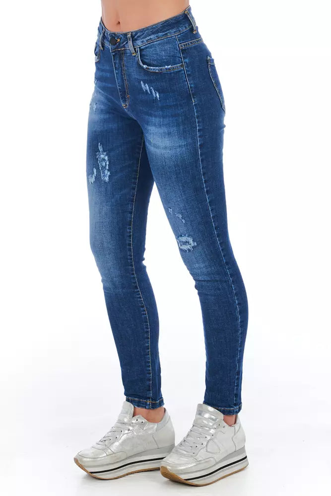 Frankie Morello Blue Denim Women's Jeans - Stylish and Versatile