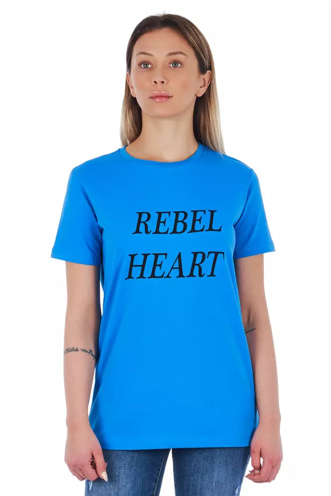 Top femme en coton bleu clair de Frankie Morello