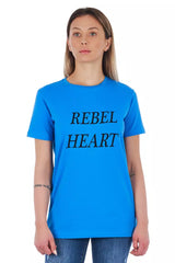 Top femme en coton bleu clair de Frankie Morello