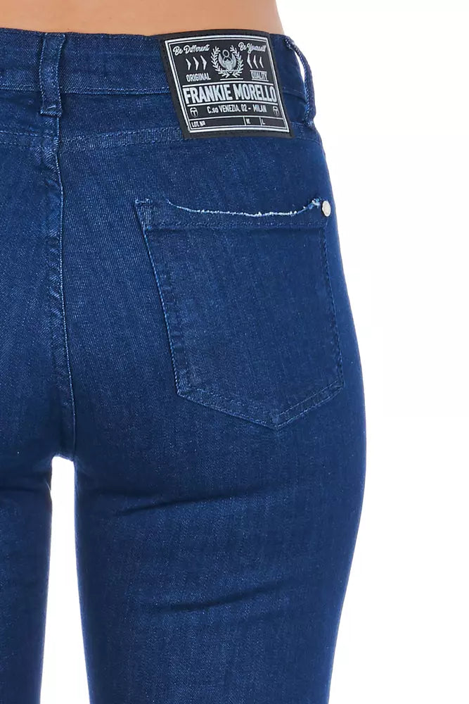 Jean Skinny Femme Frankie Morello en Coton Bleu