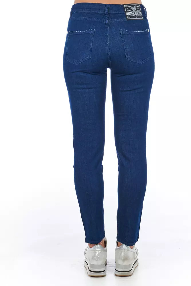 Jean Skinny Femme Frankie Morello en Coton Bleu