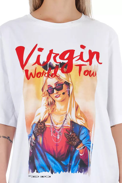 T-shirt blanc en coton pour femme de Frankie Morello