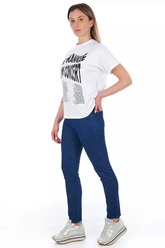 Jean Skinny Femme Frankie Morello en Coton Bleu