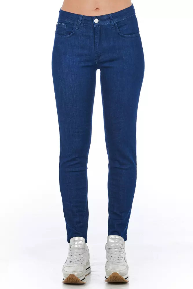 Jean Skinny Femme Frankie Morello en Coton Bleu