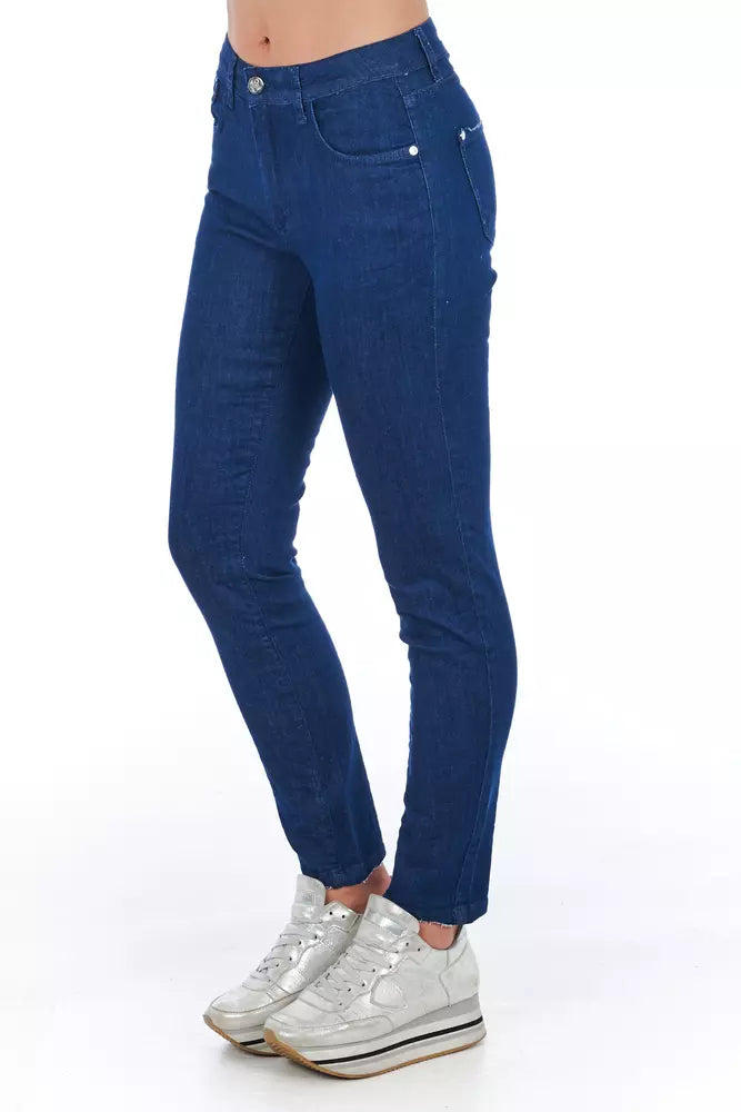 Jean Skinny Femme Frankie Morello en Coton Bleu