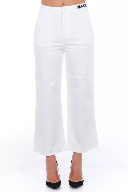 Pantalon court pour femme en coton blanc de Frankie Morello