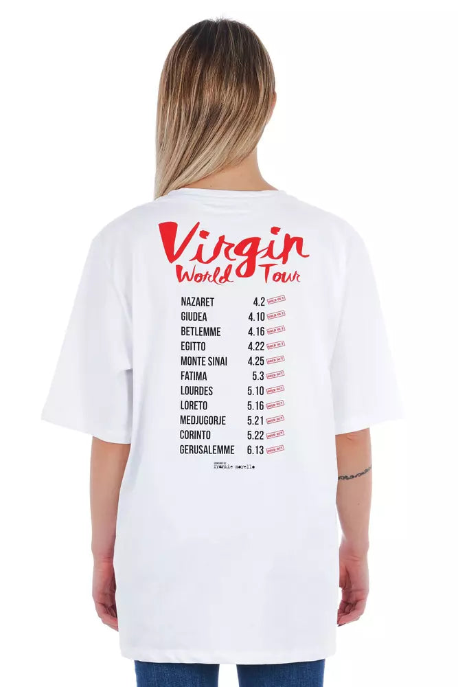 T-shirt blanc en coton pour femme de Frankie Morello