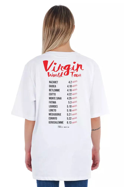 T-shirt blanc en coton pour femme de Frankie Morello