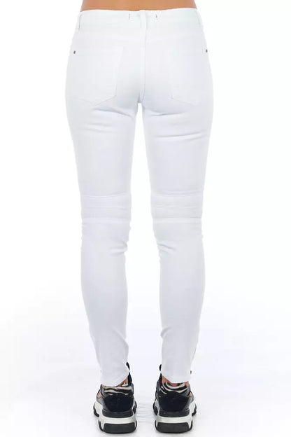 Jeans femme en coton blanc Frankie Morello