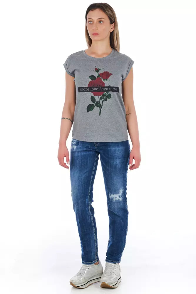 Frankie Morello Blue Cotton Women's Jeans - Stylish Comfort