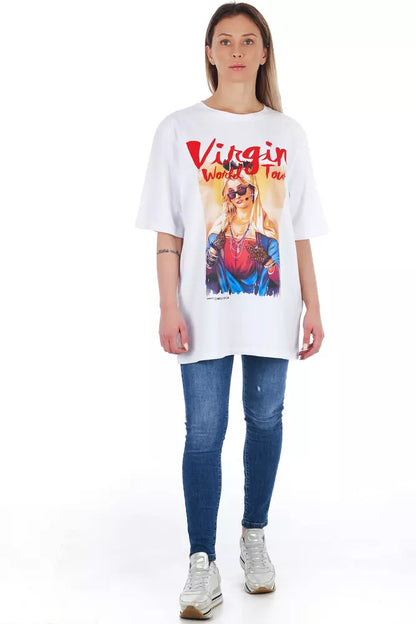 T-shirt blanc en coton pour femme de Frankie Morello