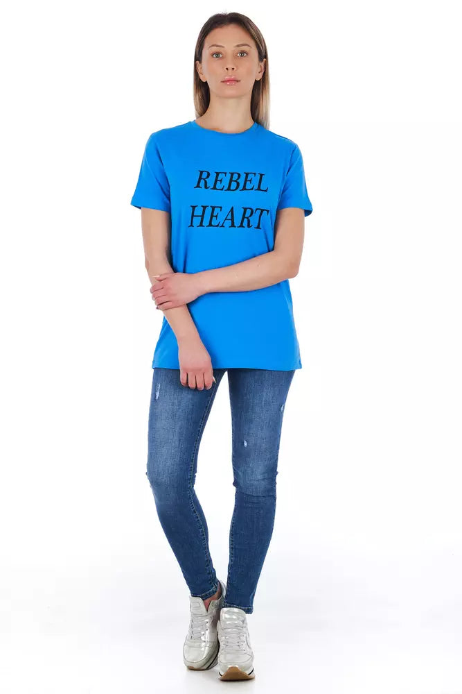 Top femme en coton bleu clair de Frankie Morello