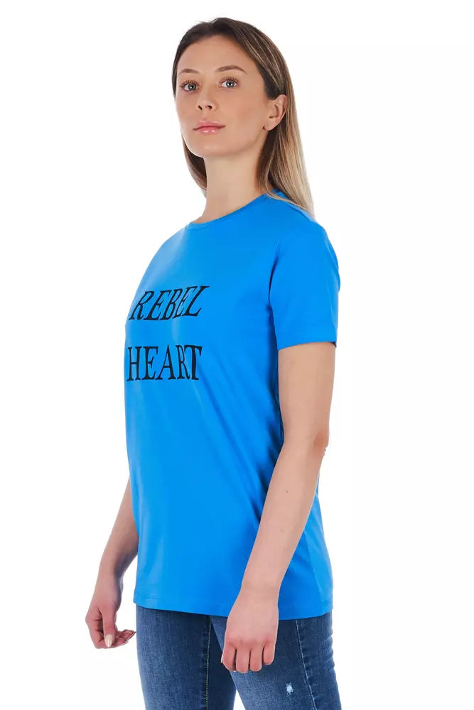 Top femme en coton bleu clair de Frankie Morello