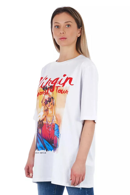 T-shirt blanc en coton pour femme de Frankie Morello