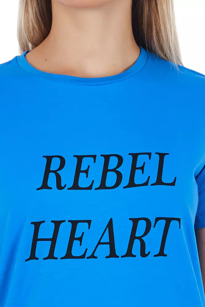 Top femme en coton bleu clair de Frankie Morello