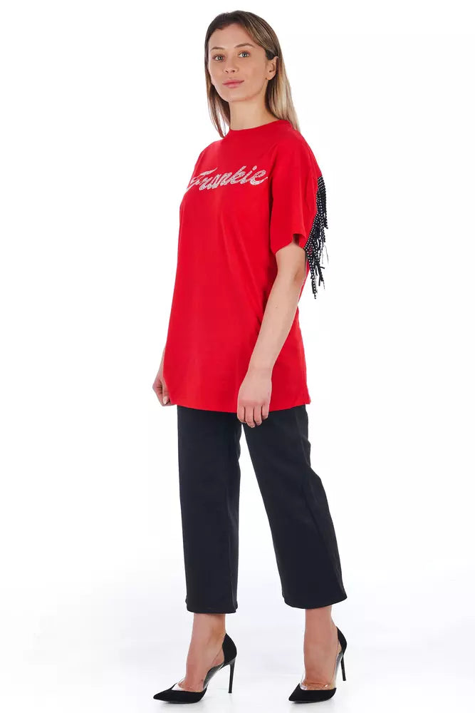 Pantalon Cropped pour Femme en Coton Noir de Frankie Morello
