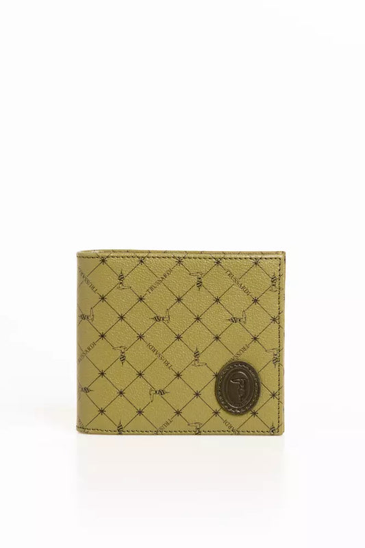 Trussardi Groene Leren Herenportemonnee