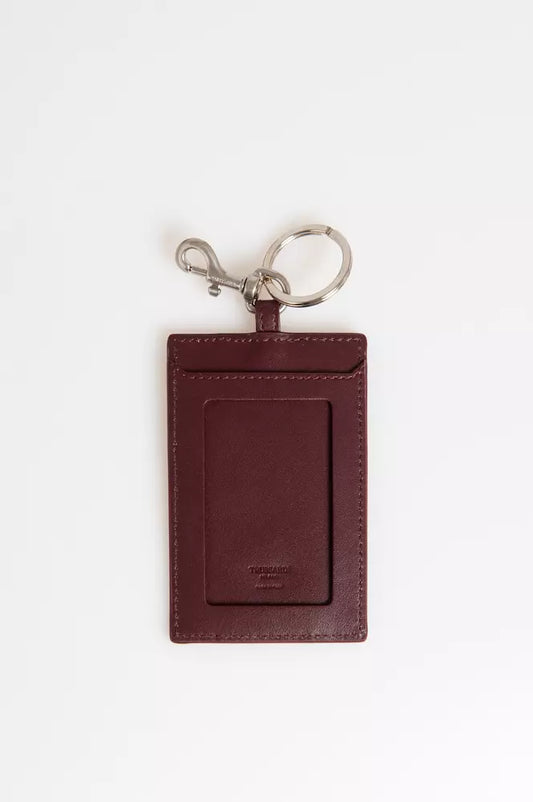 Trussardi Bruine Leren Heren Badgehouder