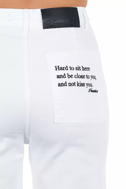 Pantalon court pour femme en coton blanc de Frankie Morello