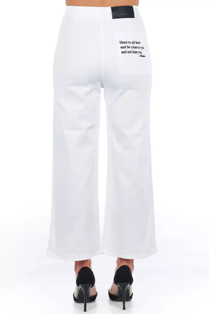 Pantalon court pour femme en coton blanc de Frankie Morello