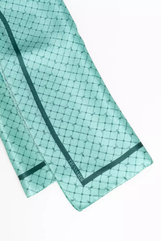 Foulard Trussardi en soie bleu clair pour femme