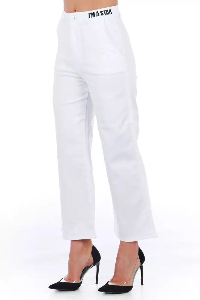 Pantalon court pour femme en coton blanc de Frankie Morello