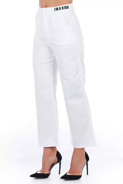 Pantalon court pour femme en coton blanc de Frankie Morello