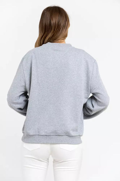 Sweatshirt femme en coton gris de Trussardi