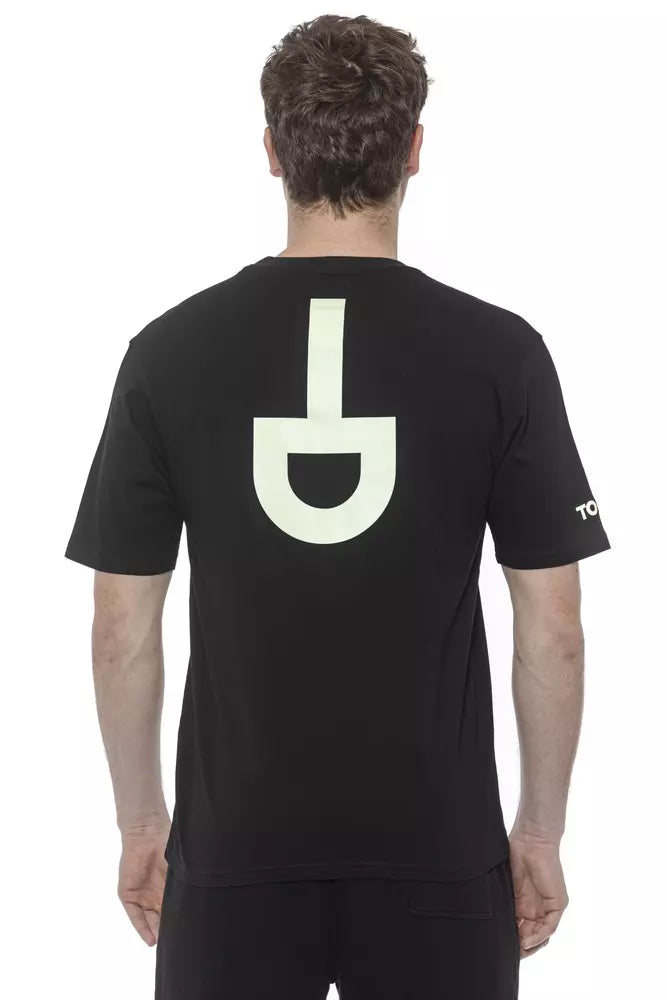 T-shirt homme en coton noir Tond