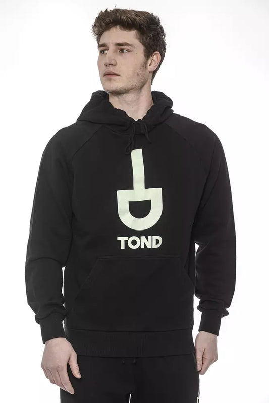 Pull en coton noir pour homme avec capuche Tond