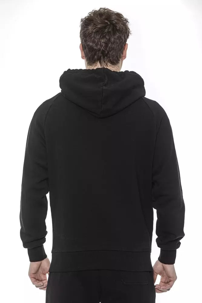Pull en coton noir pour homme avec capuche Tond
