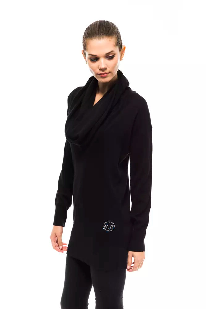 Pull en laine noir Montana Blu pour femme
