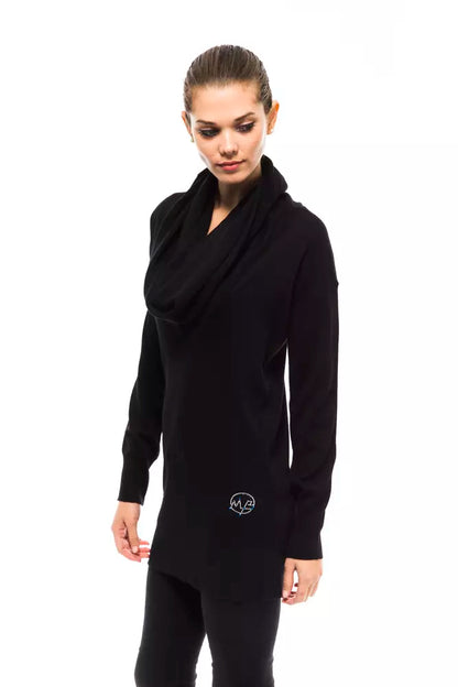 Pull en laine noir Montana Blu pour femme
