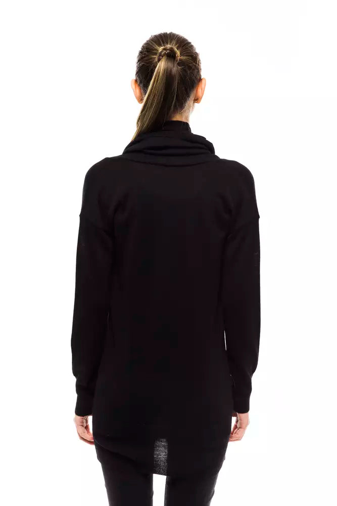 Montana Blu Pull en Laine à Col Haut Embelli