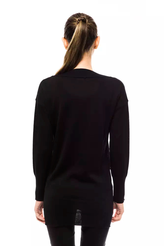 Pull en laine noir Montana Blu pour femme