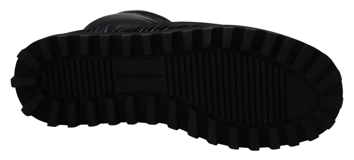 Dolce & Gabbana Black Mid Calf Boots - Luxe Hiver pour Hommes