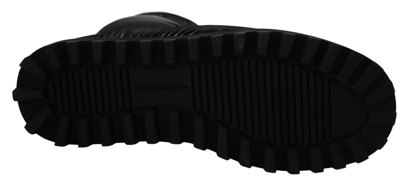 Dolce & Gabbana Black Mid Calf Boots - Luxe Hiver pour Hommes