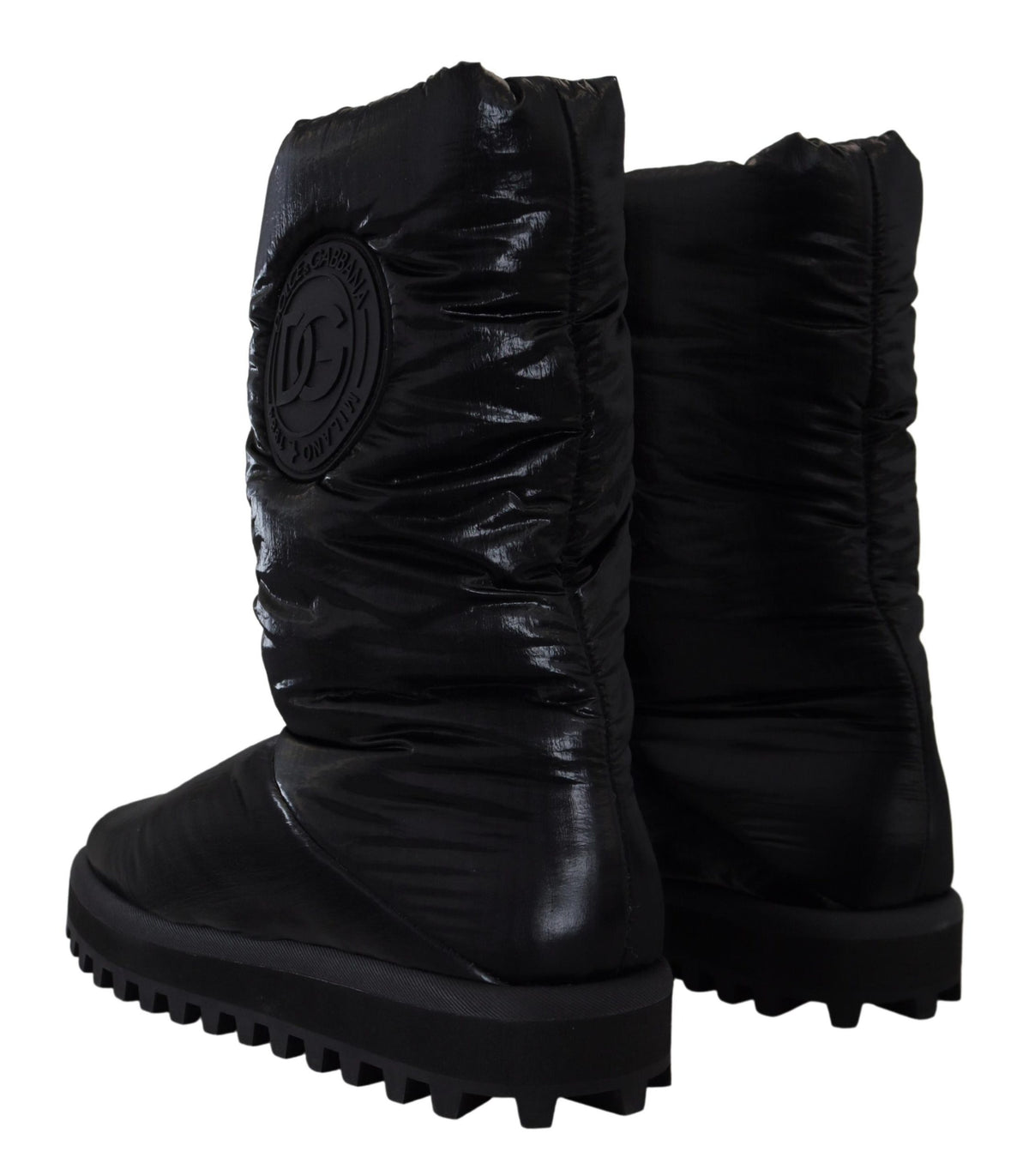 Dolce & Gabbana Black Mid Calf Boots - Luxe Hiver pour Hommes