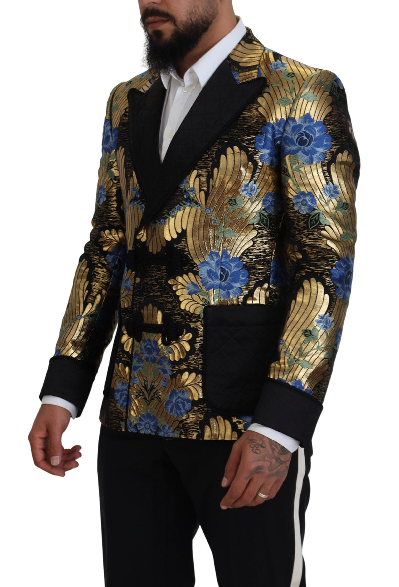 Dolce &amp; Gabbana goudkleurig lurex dubbelgeknopt jasje/blazer