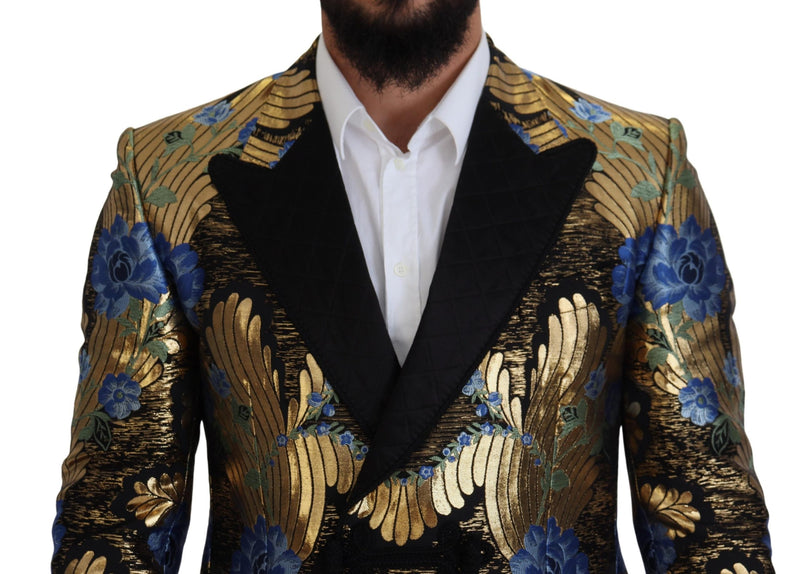 Dolce &amp; Gabbana goudkleurig lurex dubbelgeknopt jasje/blazer