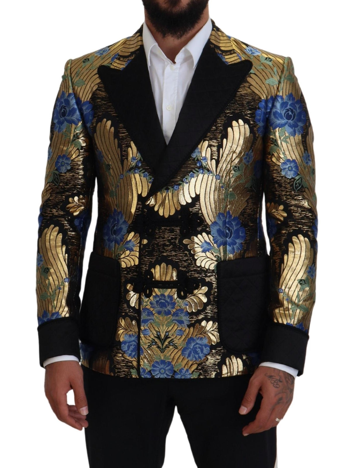 Dolce &amp; Gabbana - Blazer à double boutonnage en lurex doré